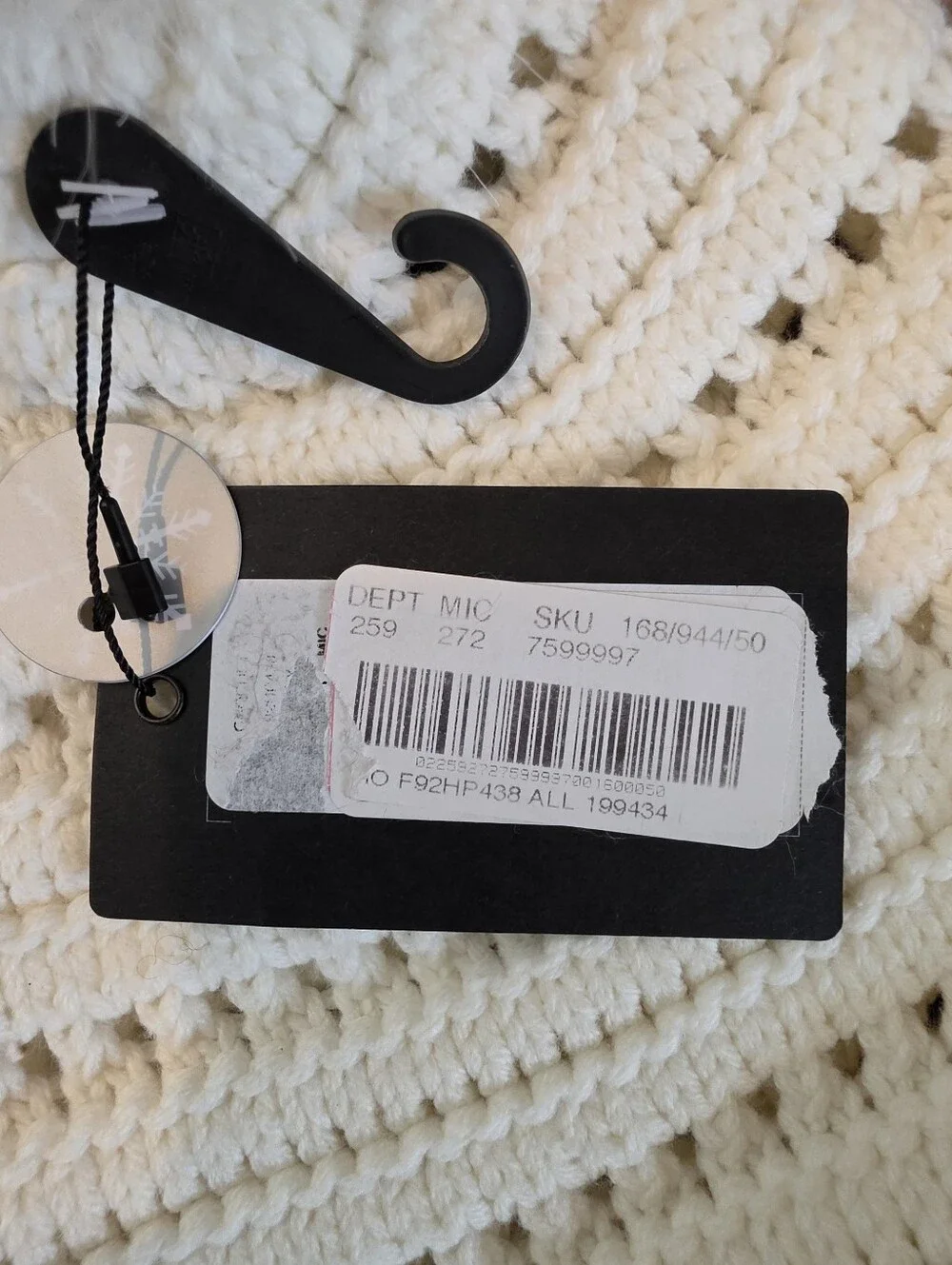 Dillard's Ivory Knit Faux Fur Pom-Pom Beanie